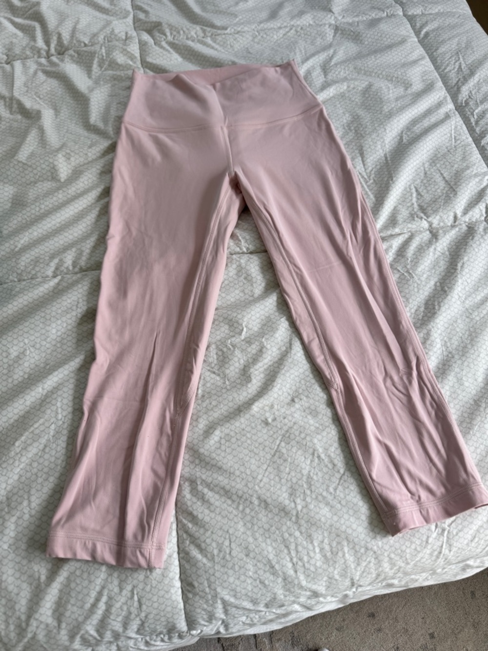 lululemon athletica Pale Pink Flare Yoga Leggings